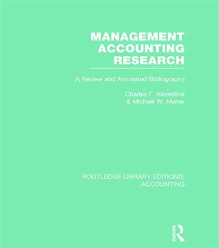 portada Management Accounting Research (Rle Accounting): A Review and Annotated Bibliography (en Inglés)