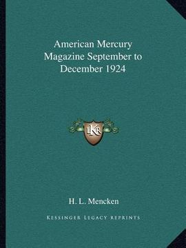 portada american mercury magazine september to december 1924 (in English)