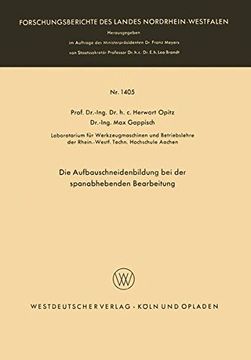 portada Die Aufbauschneidenbildung bei der spanabhebenden Bearbeitung (Forschungsberichte des Landes Nordrhein-Westfalen / Fachgruppe Textilforschung) (German Edition)