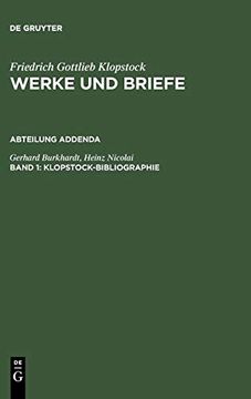 portada Klopstock-Bibliographie (en Alemán)
