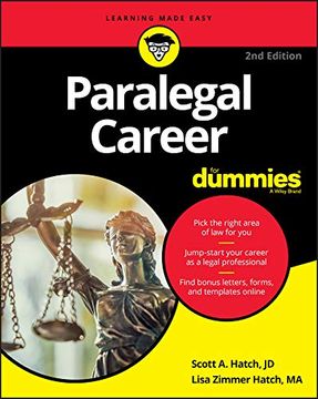 portada Paralegal Career for Dummies (For Dummies (Career (in English)