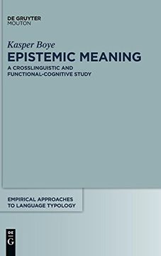 portada Epistemic Meaning (Empirical Approaches to Language Typology) (in English)