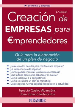 portada Creación de Empresas Para Emprendedores (Economía y Empresa)