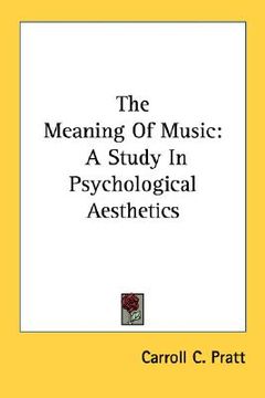 portada the meaning of music: a study in psychological aesthetics