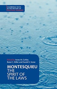 portada Montesquieu: The Spirit of the Laws Paperback (Cambridge Texts in the History of Political Thought) 