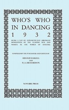 portada who's who in dancing 1932 (en Inglés)