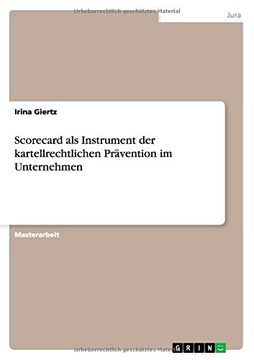 portada Scorecard als Instrument der kartellrechtlichen Prävention im Unternehmen (German Edition)
