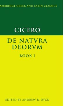 portada Cicero: De Natura Deorum Book i: Bk. 1 (Cambridge Greek and Latin Classics) (en Inglés)