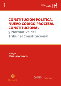 portada Constitución Política, Nuevo Código Procesal Constitucional y normativa del Tribunal Constitucional (en Castellano)