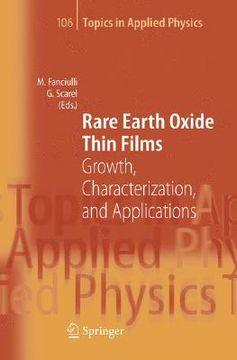 portada rare earth oxide thin films (en Inglés)