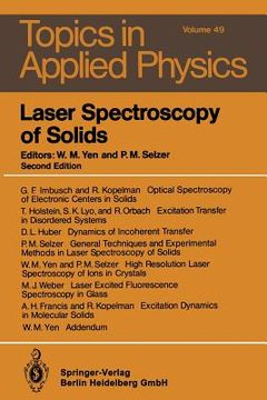 portada laser spectroscopy of solids (en Inglés)