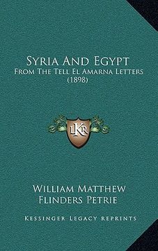 portada syria and egypt: from the tell el amarna letters (1898) (in English)