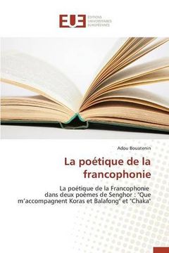 portada La poétique de la francophonie