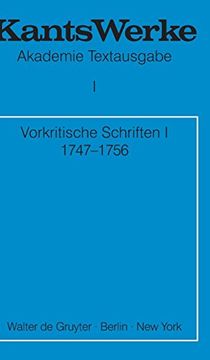 portada Werke, Band 1, Vorkritische Schriften i. 1747-1756 (in German)