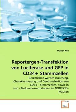 portada Reportergen-Transfektion von Luciferase und GFP in CD34+ Stammzellen: Beschrieben werden Isolierung, Charakterisierung und Gentransfektion von CD34+ ... - Biolumineszenzstudien an NOD/SCID-Mäusen