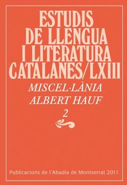 portada Miscel·lània Albert Hauf, 2 (Estudis de Llengua i Literatura Catalanes)