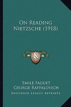portada on reading nietzsche (1918) (in English)