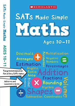 portada Year 6 Maths Targeted Practice and Revision Workbook for all key Sats Topics (With Answers) (Sats Made Simple) (en Inglés)