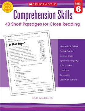 portada comprehension skills, grade 6 (en Inglés)