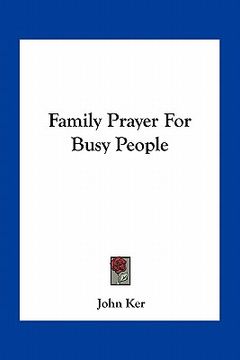 portada family prayer for busy people