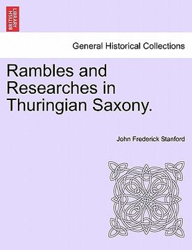 portada rambles and researches in thuringian saxony.