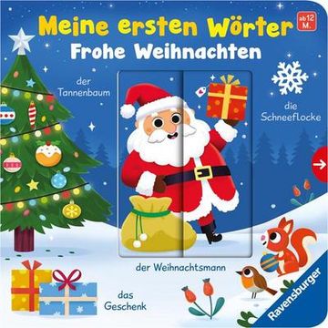 portada Meine Ersten Wörter: Frohe Weihnachten - Sprechen Lernen mit Großen Schiebern für Kinder ab 12 Monaten (en Alemán)