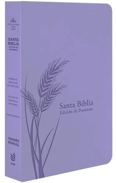 portada Santa Biblia de Promesas Reina-Valera 1960 / Tamaño Manual / Letra Grande / Piel Especial / Lavanda Claro // Spanish Promise Bible Rvr60 / Handy Size