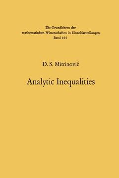 portada analytic inequalities (en Inglés)