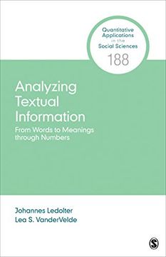 portada Analyzing Textual Information: From Words to Meanings Through Numbers