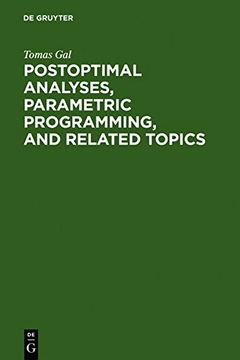 portada postoptimal analyses, parametric programming, and related topics (en Inglés)