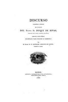 portada Discurso necrológico literario en elogio del Excmo. Sr. Duque de Rivas