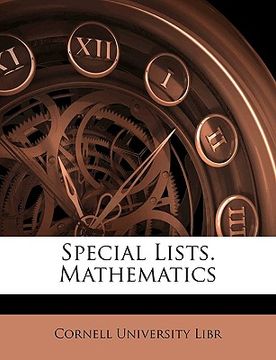 portada Special Lists. Mathematics (in Italian)