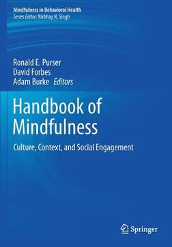 portada Handbook Of Mindfulness: Culture, Context, And Social Engagement (mindfulness In Behavioral Health) (in English)