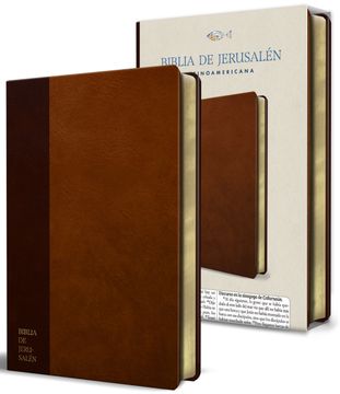 portada Biblia Jerusalén Latinoamericana símil piel marrón / Spanish Jerusalem Bible, Latinamerican Brown leathersoft