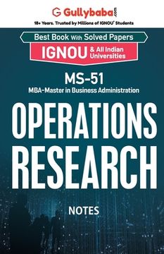 portada MS-51 Operations Research (en Inglés)