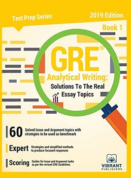 portada Gre Analytical Writing Solutions to the Real Essay Topics - Book 1 (Test Prep Series) 