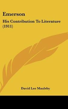 portada emerson: his contribution to literature (1911) (en Inglés)