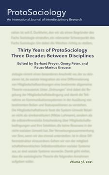 portada Thirty Years of ProtoSociology - Three Decades Between Disciplines (en Inglés)