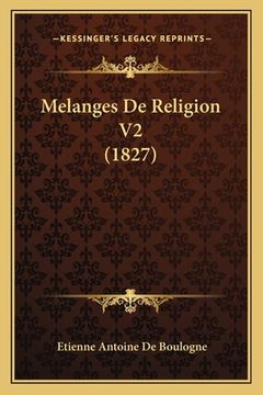 portada Melanges De Religion V2 (1827) (en Francés)