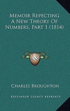 portada memoir repecting a new theory of numbers, part 1 (1814) (en Inglés)