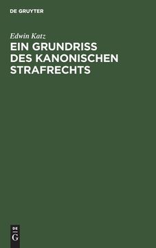 portada Ein Grundriss des Kanonischen Strafrechts (en Alemán)