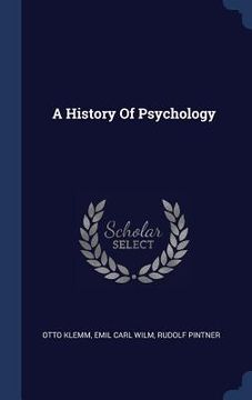 portada A History Of Psychology (en Inglés)