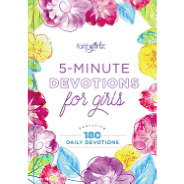 portada 5-Minute Devotions for Girls: Featuring 180 Daily Devotions (Faithgirlz) (en Inglés)