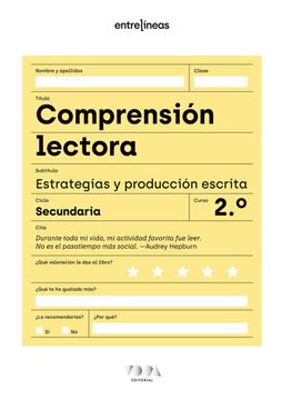 portada Entrelíneas 2. Comprensión Lectora, Estrategias y Producción Escrita (in Spanish)