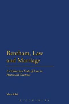 portada bentham, law and marriage (in English)