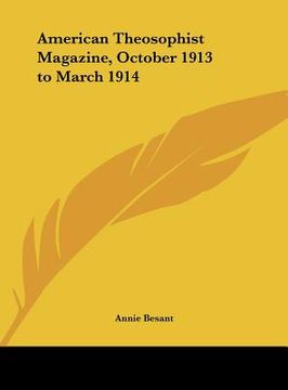 portada american theosophist magazine, october 1913 to march 1914