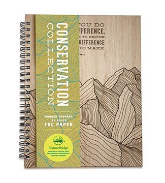 portada Conservation Wooden Journal: Laser Engraved Wood, Not With Quotes, Hiking Journal, Camping Journal (Conservation Series) (in English)