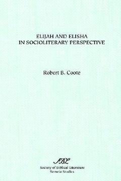 portada elijah and elisha in socioliterary perspective (in English)