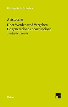 portada Über Werden und Vergehen (en Griego Antiguo)