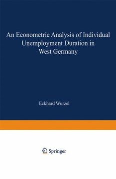 portada an econometric analysis of individual unemployment duration in west germany (en Inglés)